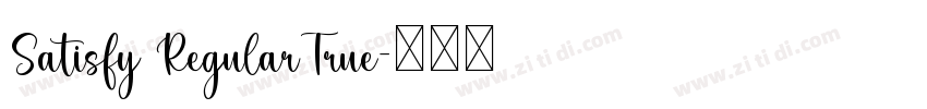Satisfy RegularTrue字体转换